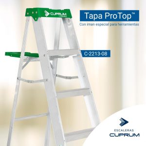 ESCALERA DE ALUMINIO TIJERA 2.44M. 8 PELDAÑOS CUPRUM