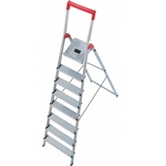 ESCALERA DE ALUMINIO TIJERA PLATAFORMA 8 PELDAÑOS HAILO