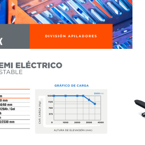 APILADOR SEMI ELÉCTRICO HORQUILLA AJUSTABLE KOLVOK