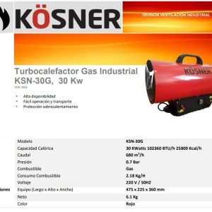 Turbocalefactor A Gas 30 Kw Kösner