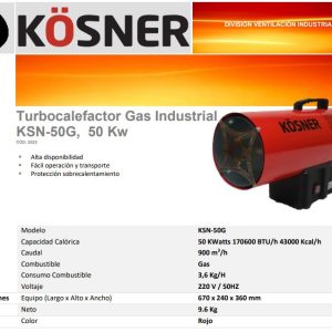 Turbocalefactor A Gas 50 Kw Kösner
